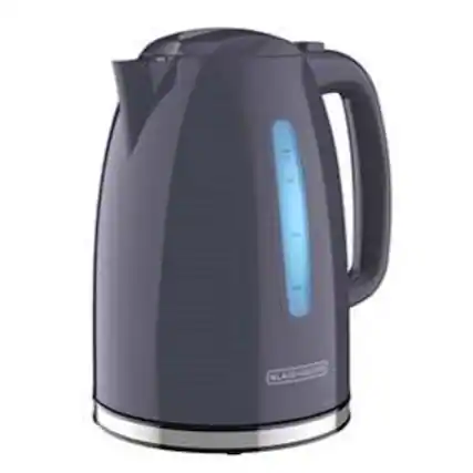 Front. Black+Decker - Black+Decker 1.7 L Gray Electric Kettle - Gray.
