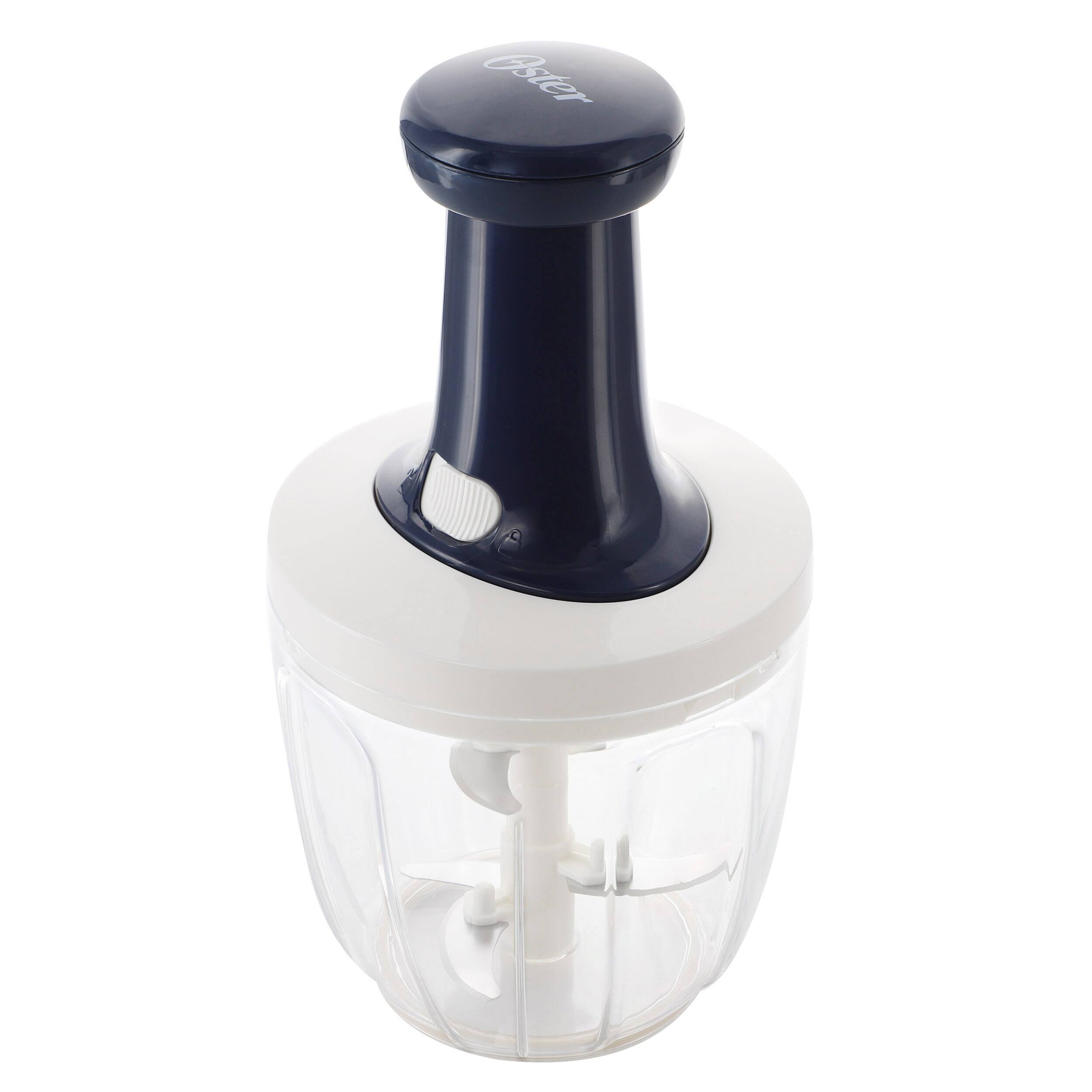 Alt View 1. Oster - Oster Hunterdale 9in x 5in Push Top Stainless Steel Vegetable Chopper in Navy.