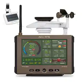 AcuRite - Optimus WiFi Weather Station with HD Digital Display, Solar Powered Sensor & Mobile App for Remote Monitoring - Gray