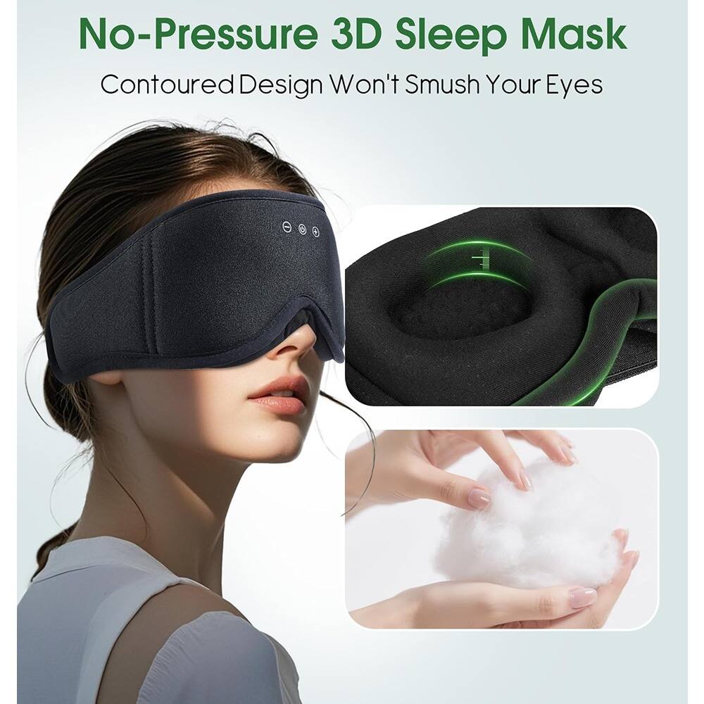 No-Pressure 3D Sleep Mask  
Contoured Design Won't Smush Your Eyes