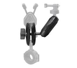 VEGA AUTOMOTIVE - Aluminum 2 in 1 Double Socket Arm With 1 Ball Compatible Ram Mount Ibolt b Size Accessories 360 Degree Rota - Default