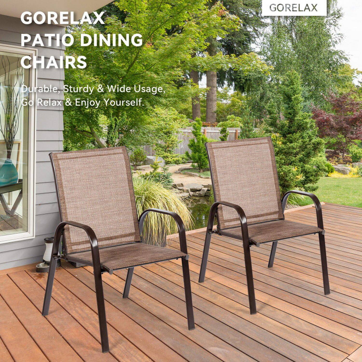 GORELAX Patio Dining Chairs

Durable, Sturdy & Wide Usage, Go Relax & Enjoy Yourself.
