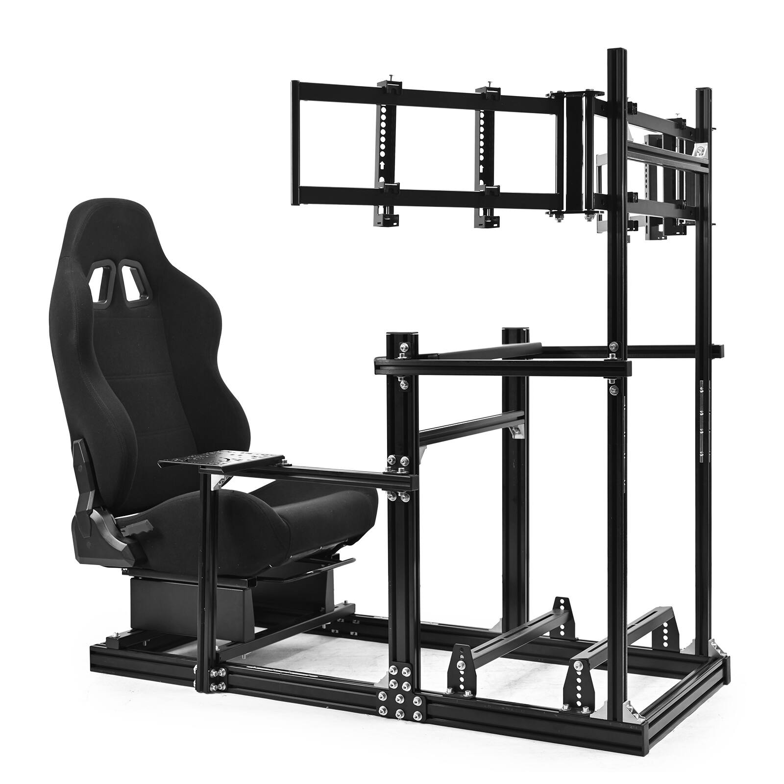 Dardoo 3060 Aluminum Racing Simulator Cockpit with Seat and Triple TV ...