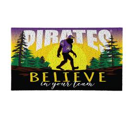 Evergreen Enterprises - ECU Pirates 28" x 16" Bigfoot Believe in Your Team Turf Door Mat - Multicolor