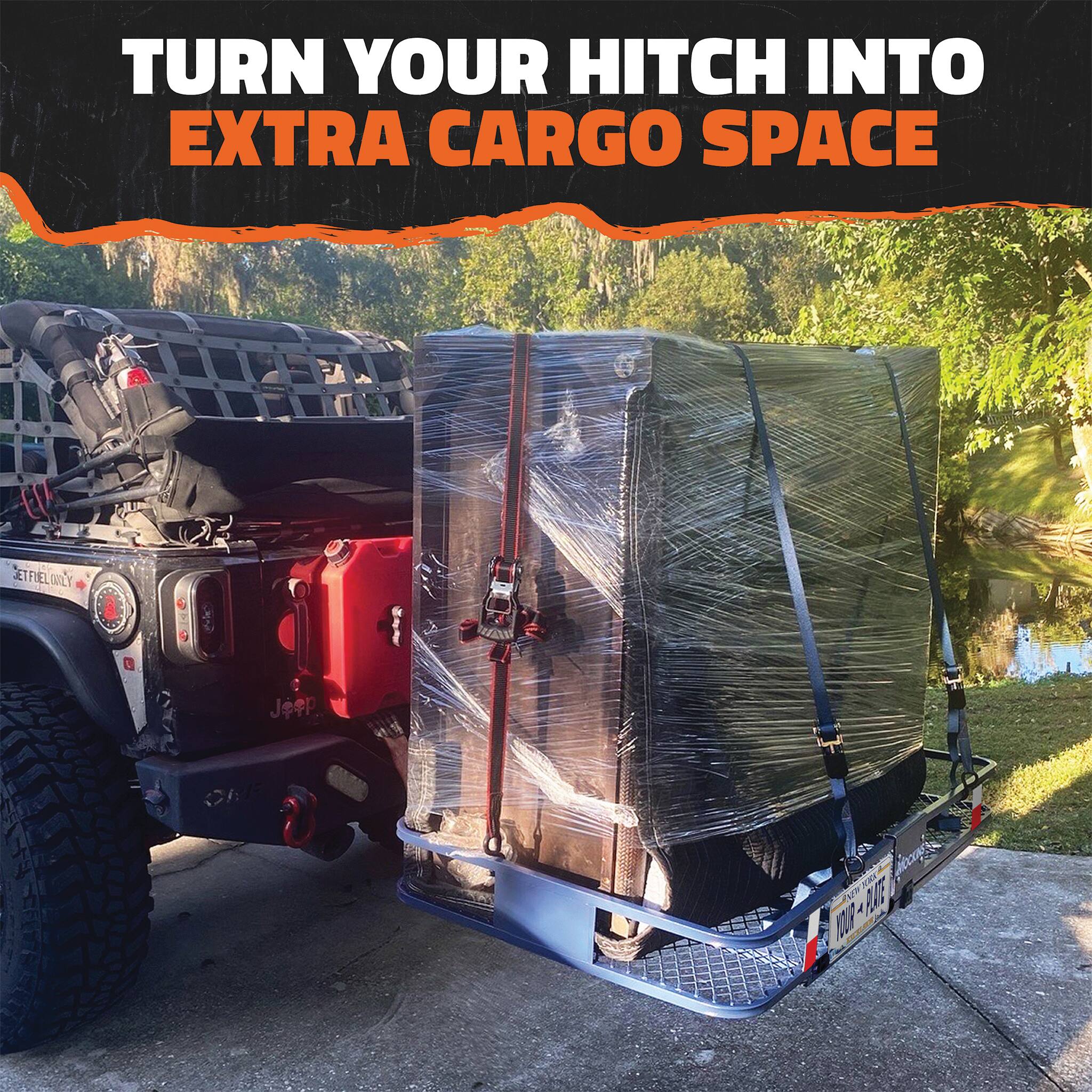 TURN YOUR HITCH INTO EXTRA CARGO SPACE