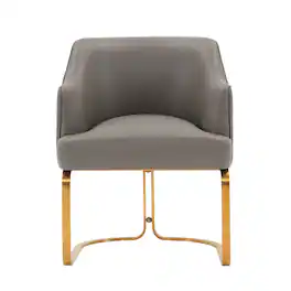 Manhattan Comfort - Raya Modern Wood Vegan Leather Dining Chair - Taupe