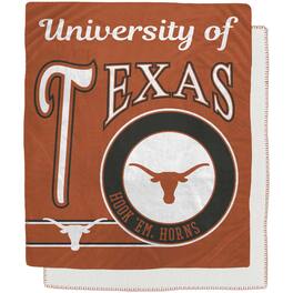 Pegasus - Texas Longhorns 50" x 60" Retro Emblem Flannel Fleece Sherpa Blanket - Multicolor