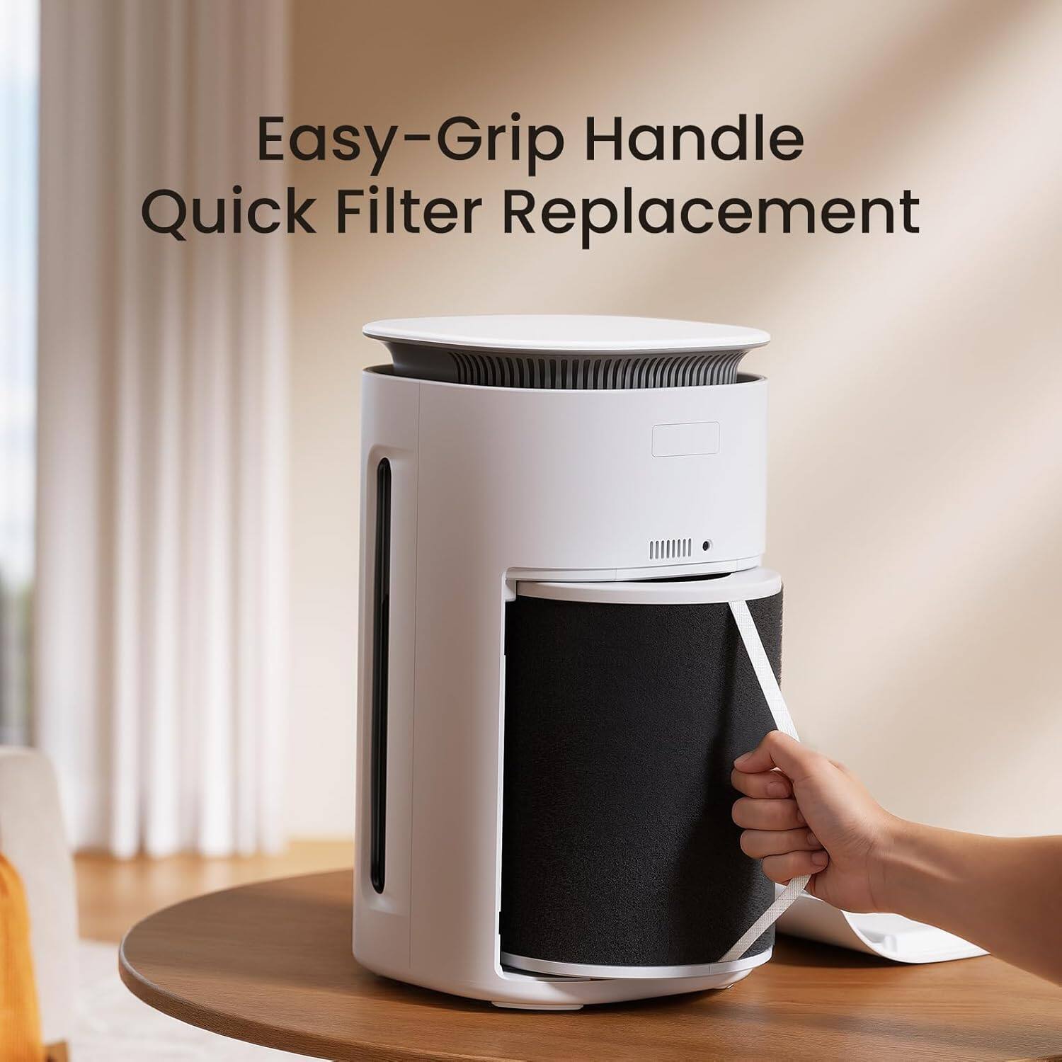 Easy-Grip Handle Quick Filter Replacement