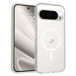 Dteck - Shockproof Matte Phone Case for Google Pixel 11 Pro XL, Translucent Magnetic Protective Cover, Raised Lip Protection - Clear