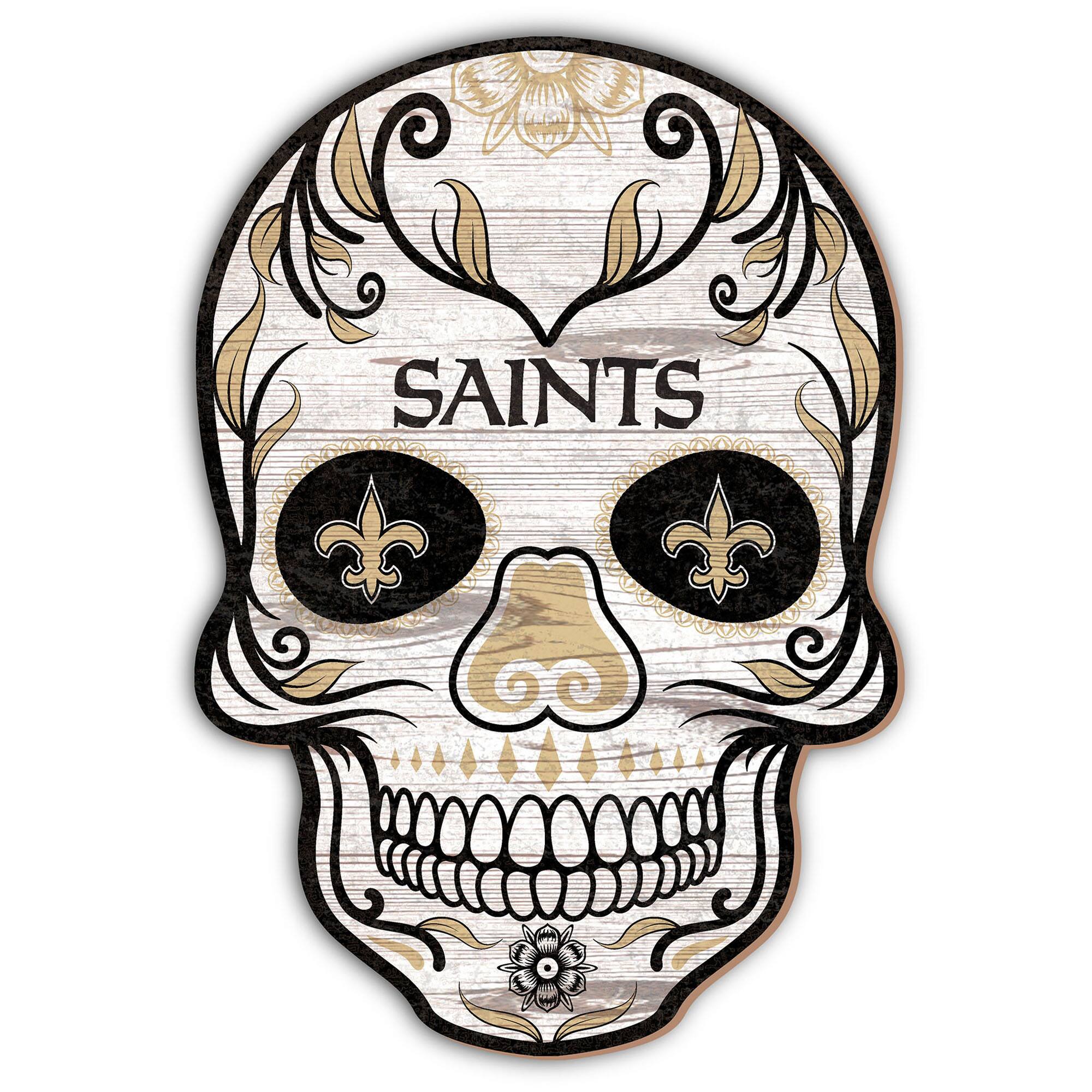New Orleans Saints 12'' Sugar Skull Sign