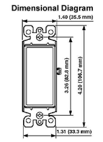Dimensional Diagram

- 1.40 (35.5 mm)
- 1.31 (33.3 mm)
- 3.26 (82.8 mm)
- 4.20 (106.7 mm)