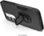 The image shows a black cell phone case with a camera lens attached to it. The case is designed to hold the cell phone securely and protect it from damage. The phone itself is not visible in the image, but it is implied that the phone is sold separately.