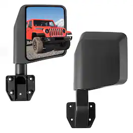 VEVOR - Tube Door Side Mirrors, Compatible with Jeep Wrangler CJ7 YJ TJ JK JL/Gladiator JT/Cherokee XJ - Black
