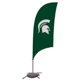 Victory Corps - Michigan State Spartans 7.5' Razor Feather Stake Flag with Base - Multicolor