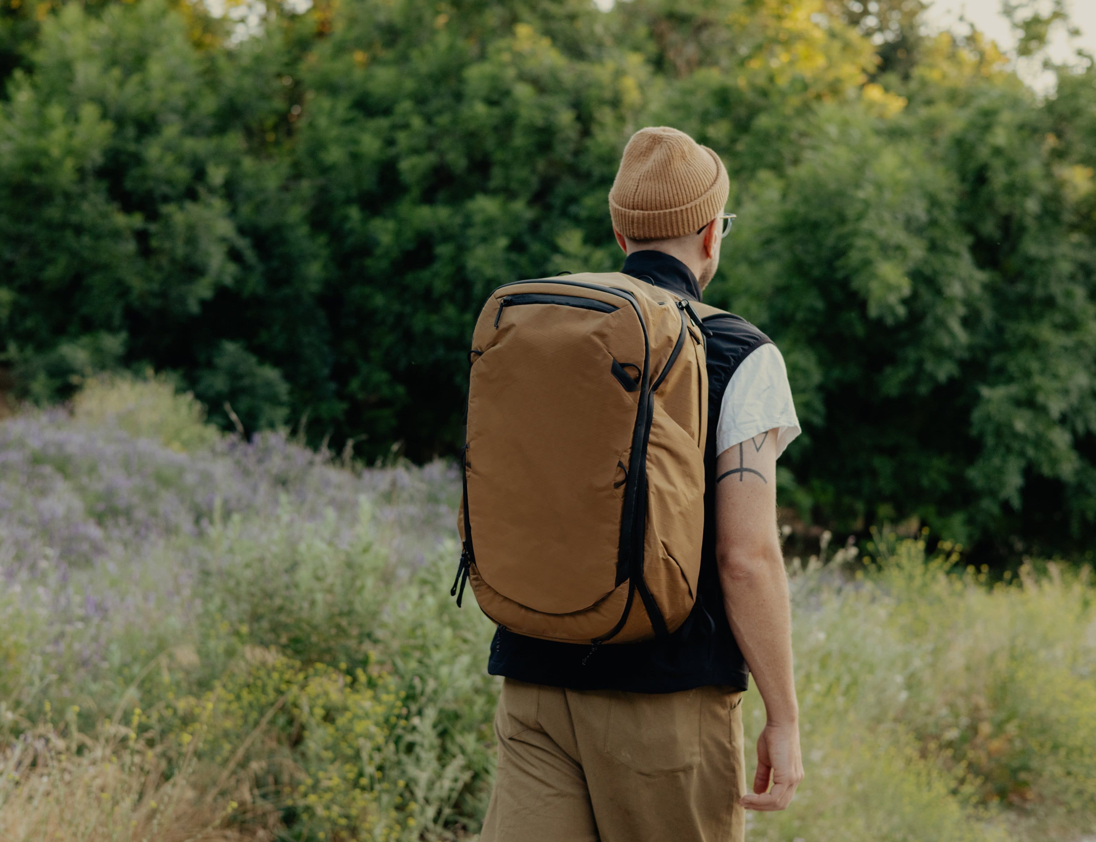 Alt View 21. Peak Design - Travel Backpack 45L - Coyote.