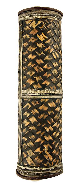 Front. Tycoon Percussion - Large Rattan and Bamboo Shaker, Handheld World Percussion Instrument for Layered Rhythm Patterns.