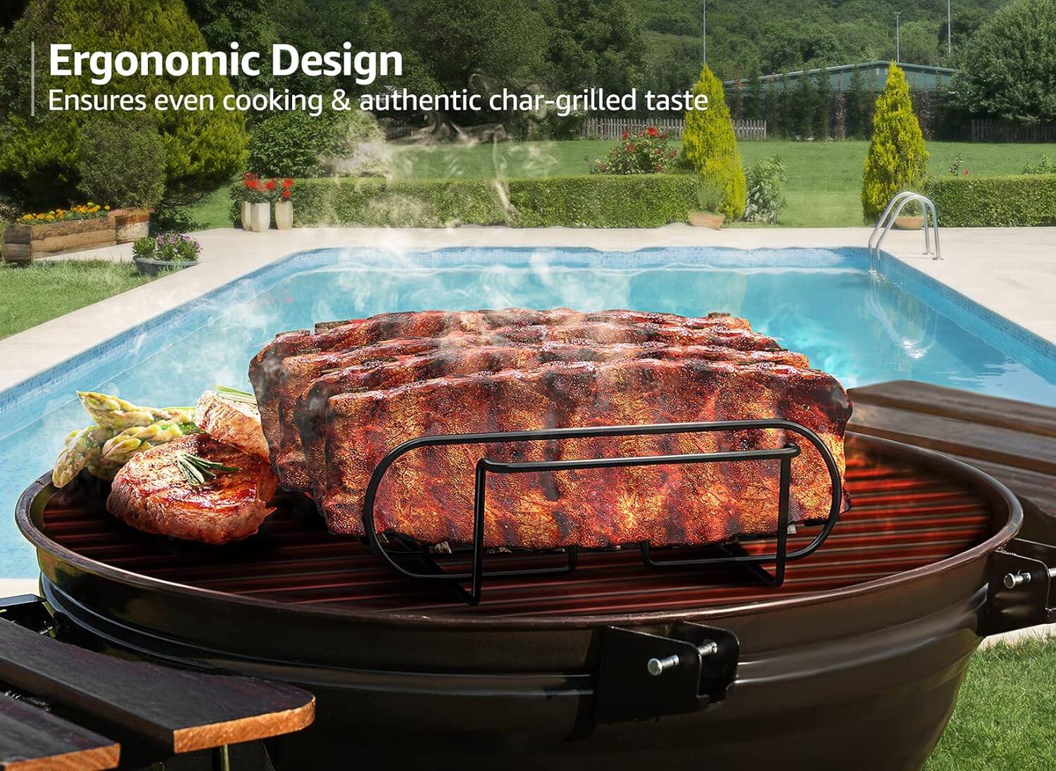 Ergonomic Design  
Ensures even cooking & authentic char-grilled taste