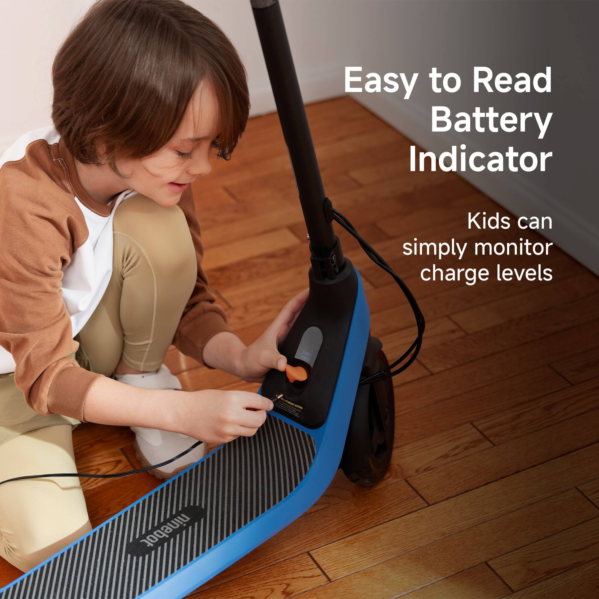 Easy to Read Battery Indicator

Kids can simply monitor charge levels