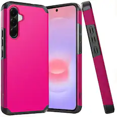 Front. Kitcheniva - Matte Tough Hybrid Phone Case For Samsung A37 5G Hot Pink - Pink.