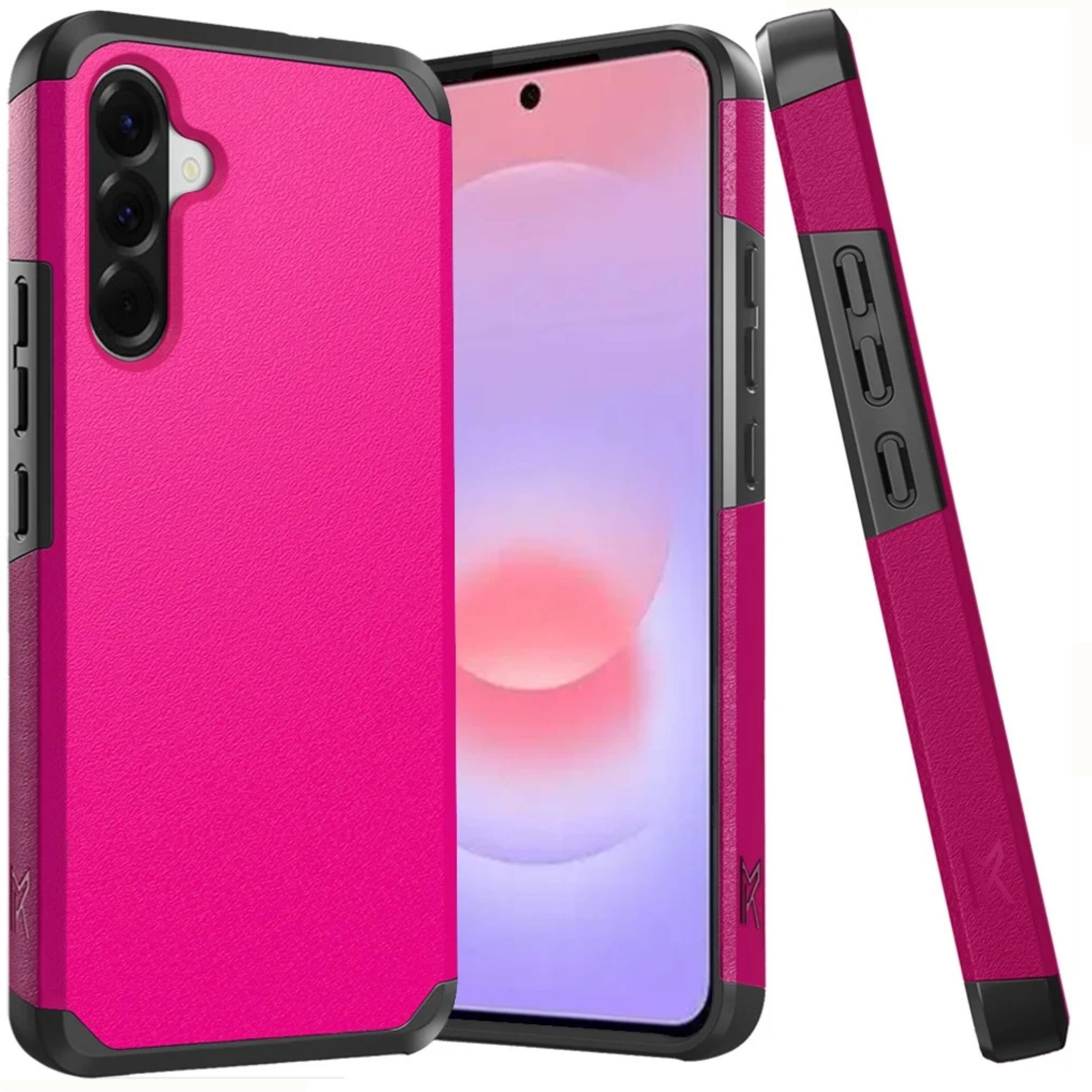 Front. Kitcheniva - Matte Tough Hybrid Phone Case For Samsung A37 5G Hot Pink - Pink.