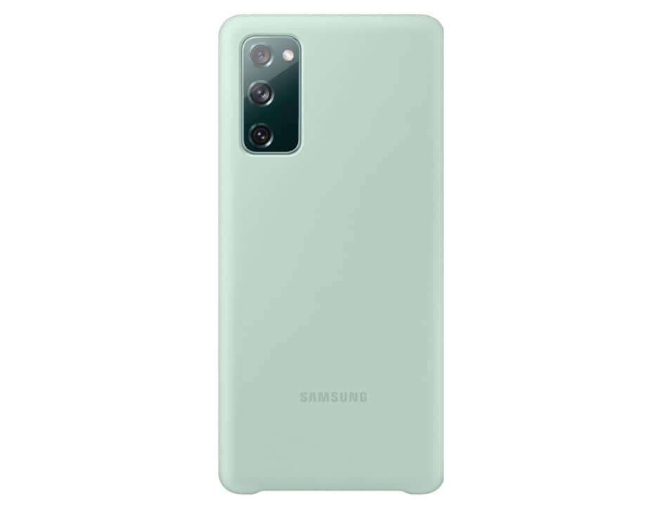 Front. Samsung - Samsung Silicone Cover for Galaxy S20 FE 5G | Color: Green Mint - Green (Mint).