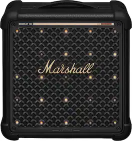 Marshall - Bromley 150 Portable Wireless Party Speaker with Bluetooth / 3.5 mm Auxiliary / Microphone Inputs and LED Lights - Black/Brass