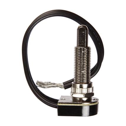 Front. Jandorf - Jandorf 6 amps Single Pole Push Button Appliance Switch Black/Silver 1 pk - Black/Silver.