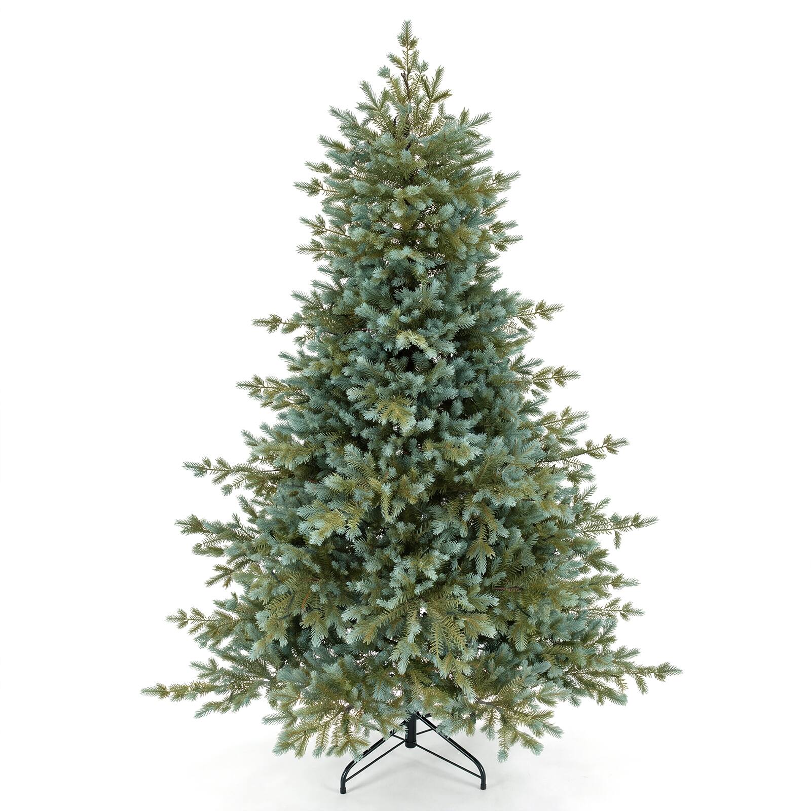 Alt View 1. Costway - Costway 6 ft Pre-Lit Christmas Tree with 587 Full PE Branch Tips, 350 Warm White LED Lights - Green.