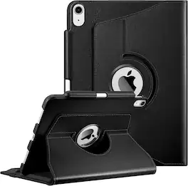 Fintie - Rotating Case for iPad Air 11-inch (M4/M3/M2) & Air 4th/5th Gen 10.9" | 360° Swivel Stand Shockproof Cover - Black