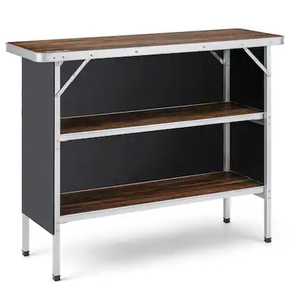 Front. Boyel Living - Coffee Folding Camping BBQ Grilling BBQ Grill Patio Table 435in L x 345in W x 150in H - Coffee.