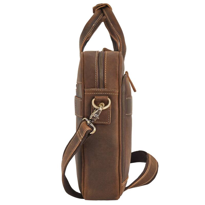 Alt View 1. Luxorro - Leather Laptop Bag for me. Fits 17" Laptops - Dark Brown.