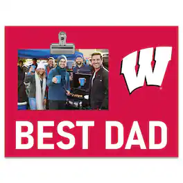Fan Creations - Wisconsin Badgers 8" x 10.5" Briteline Best Dad Clip Frame - Multicolor