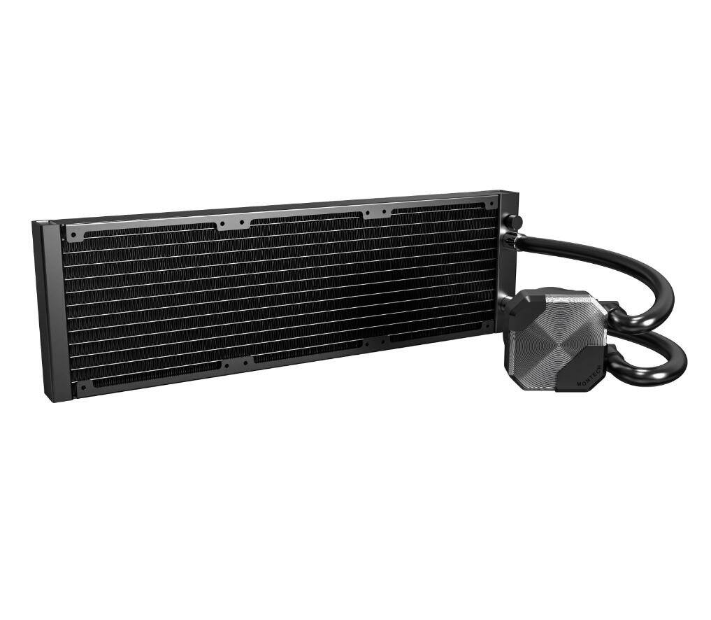 Back. Montech - MONTECH HyperFlow Silent 360 Black – Ultra-Quiet AIO Cooler, 3 Fans, Intel/AMD - Black.