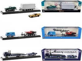 Auto Haulers Set of 3 Trucks Release 63 Limited Edition to 8400 pieces Worldwide 1/64 Diecast Models by M2 Machines - Multicolor