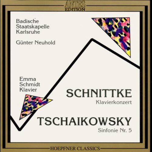 **ANTES EDITION**

Badische Staatskapelle Karlsruhe  
Günter Neuhold  
Emma Schmidt Klavier  

SCHNITTKE  
Klavierkonzert  

TSCHAIKOWSKY  
Sinfonie Nr. 5  

HOEPFNER CLASSICS