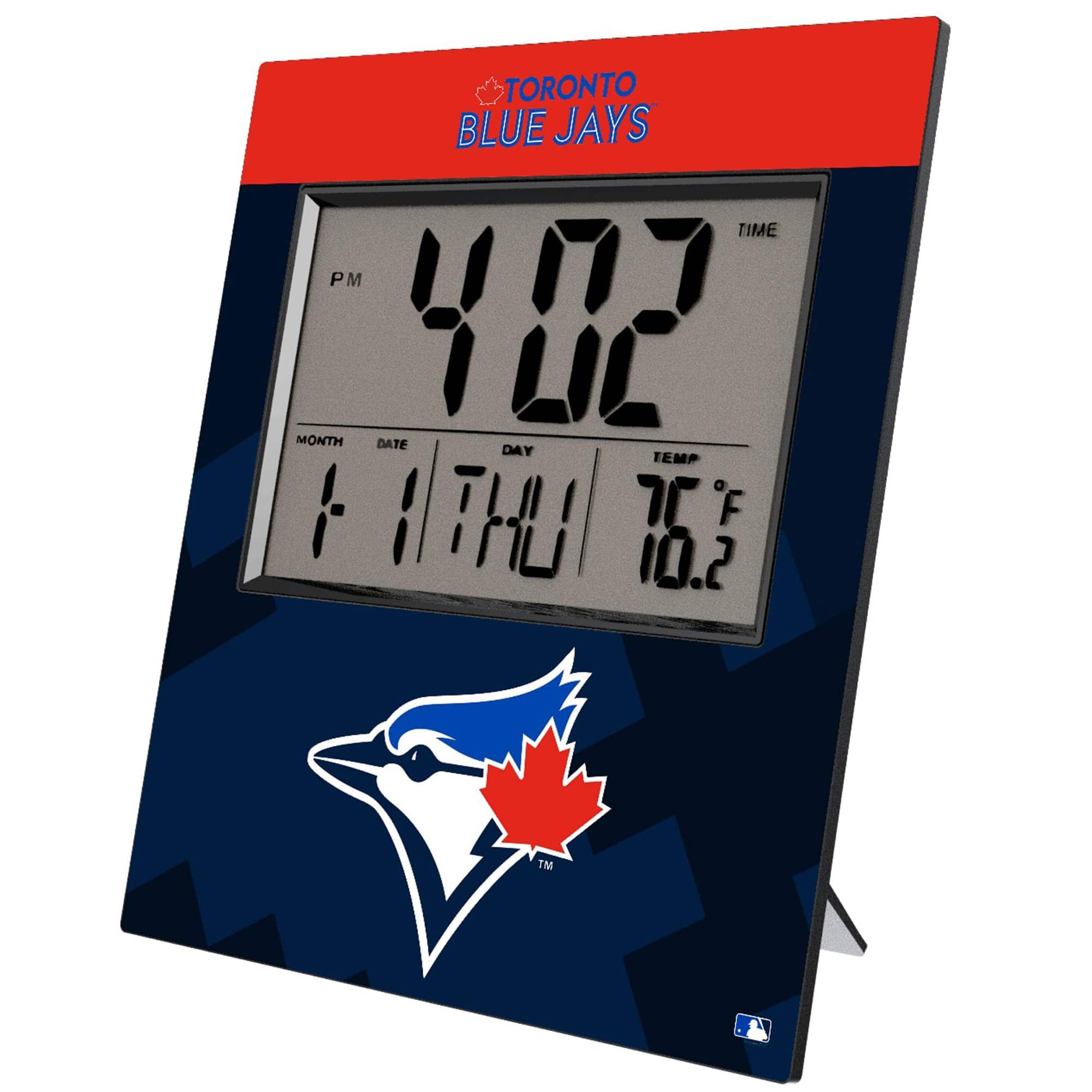 Keyscaper - Toronto Blue Jays Digital Desk Clock - Multicolor