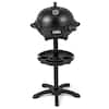 Front. Gymax - Indoor Outdoor Electric Grill w/ Non-stick Grill Plate Temperature Control - Black.
