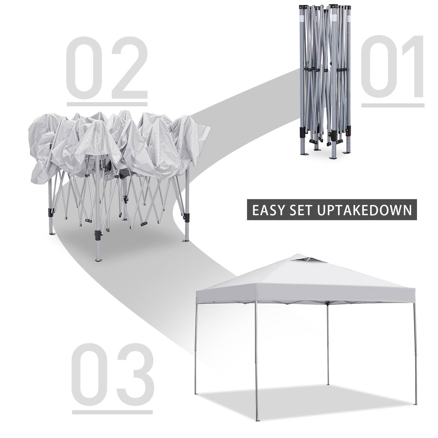 01, 02, 03 EASY SET UPTAKEDOWN