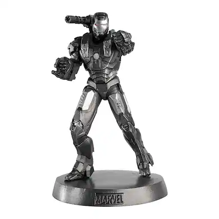 Front. Marvel - Eaglemoss Marvel Heavyweights 1:18 Metal Statue | 013 War Machine - Silver.