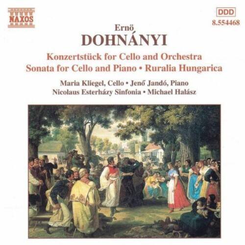 Ernő Dohnányi  
Konzertstück for Cello and Orchestra  
Sonata for Cello and Piano • Rurale Hungarica  

Maria Kliegel, Cello  
Jenő Jandó, Piano  
Nicolaus Esterházy Sinfonia • Michael Halász  

NAXOS  
8.554468  
DDD
