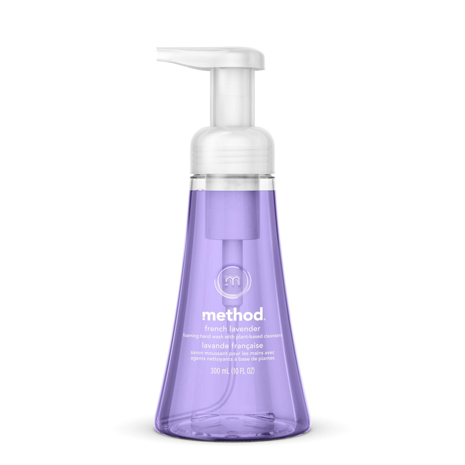 French lavender foaming hand wash with plant-based cleanser
lavande française savon moussant pour les mains avec agents nettoyants à base de plantes
300 mL (10 FL OZ)
