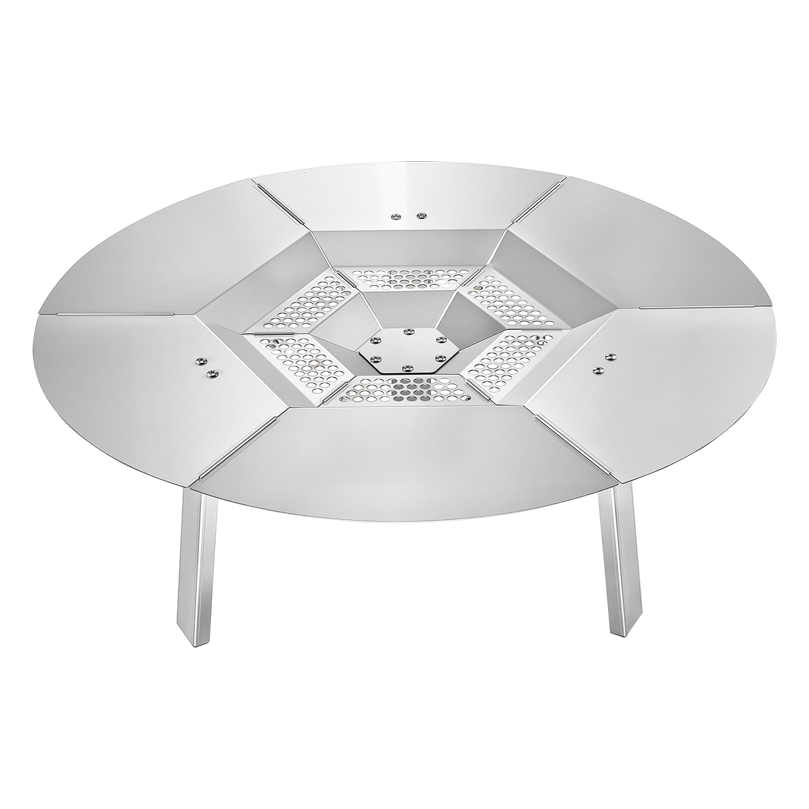 VEVOR - Fire Pit Heat Deflector for Solo Stove Yukon, 25 inch Bonfire Round for Wood Burning Fire Pit, 304 Stainless Steel - Silver price history on PriceWatchPro