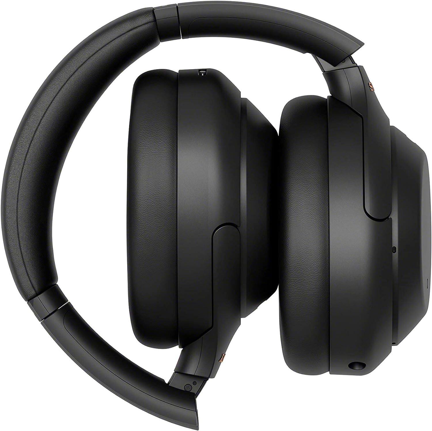 Left. Sony - Sony WH-1000XM4 Wireless Leading Noise Canceling Overhead Headphones with Mic, Black Bundle - Jet Black.