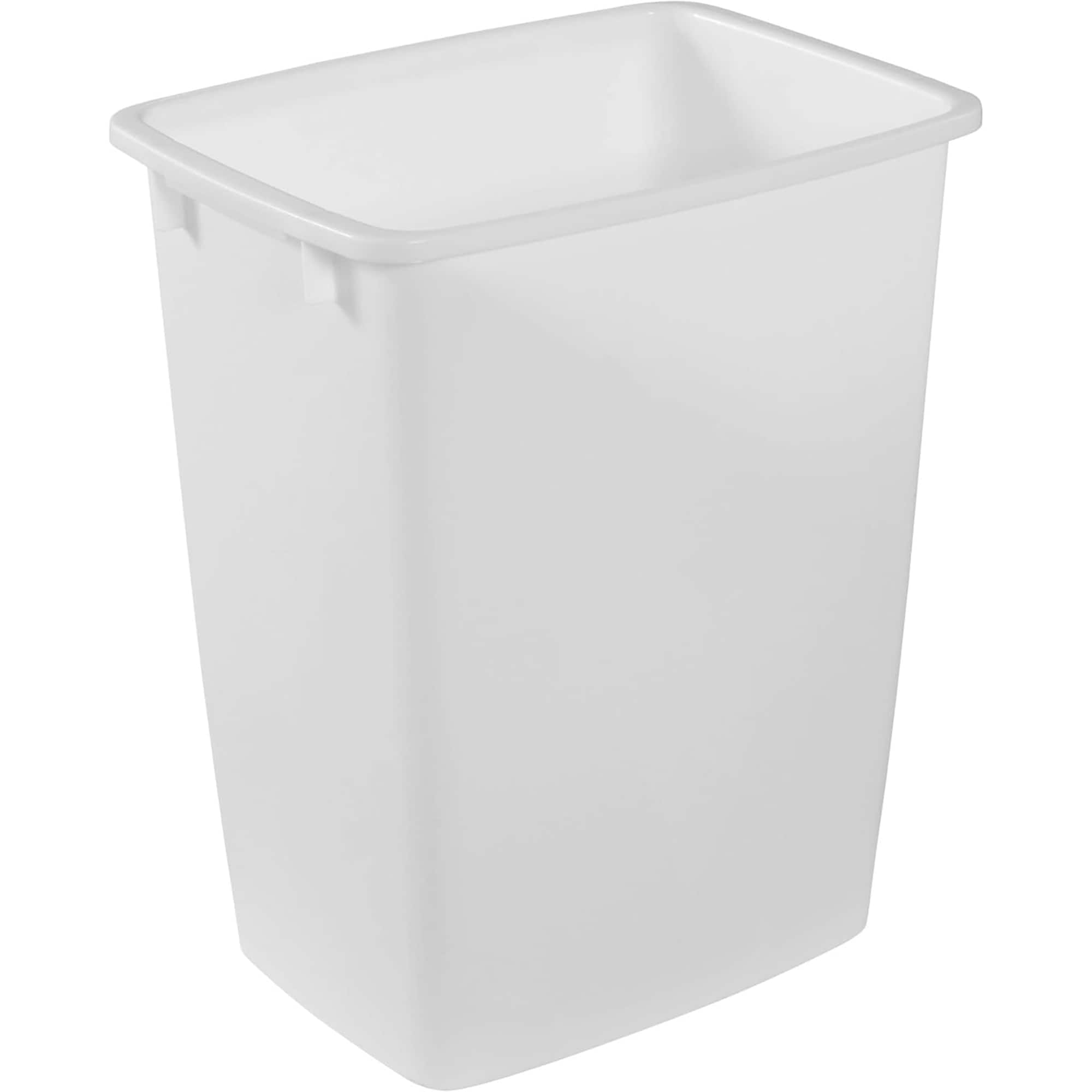 RubberMaid - Open Top Wastebasket, Large Plastic Trash Bin Container, 36 Qt - White