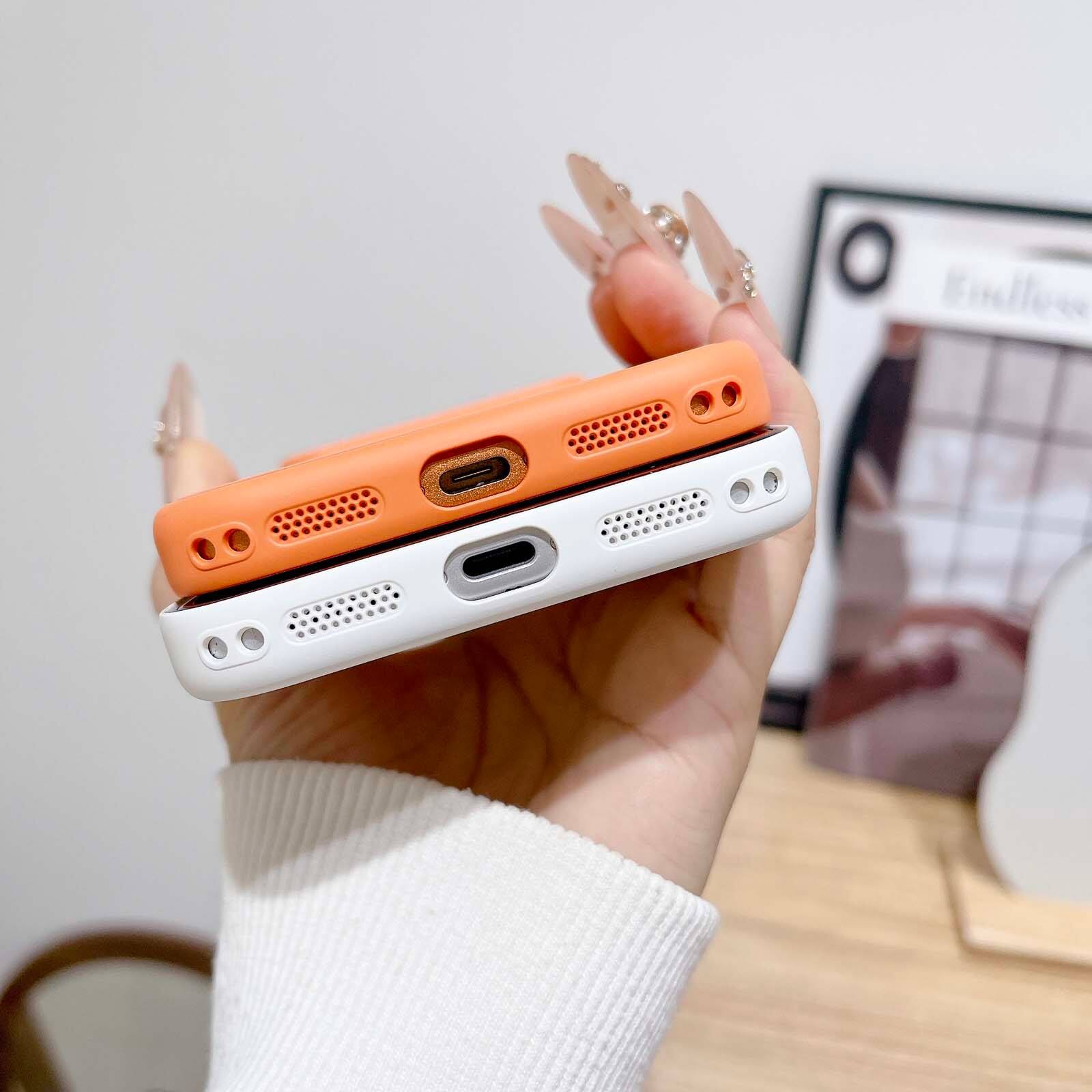 Back. Dteck - for Apple iPhone 17 Pro Max Glossy Tempered Glass Case,Shockproof PC TPU Hybrid Cover,Rugged Anti-Scratch Hard Shell - Pink.