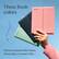 Three fresh colors
Choose between Mist Green, Ocean Blue, or Desert Pink.
