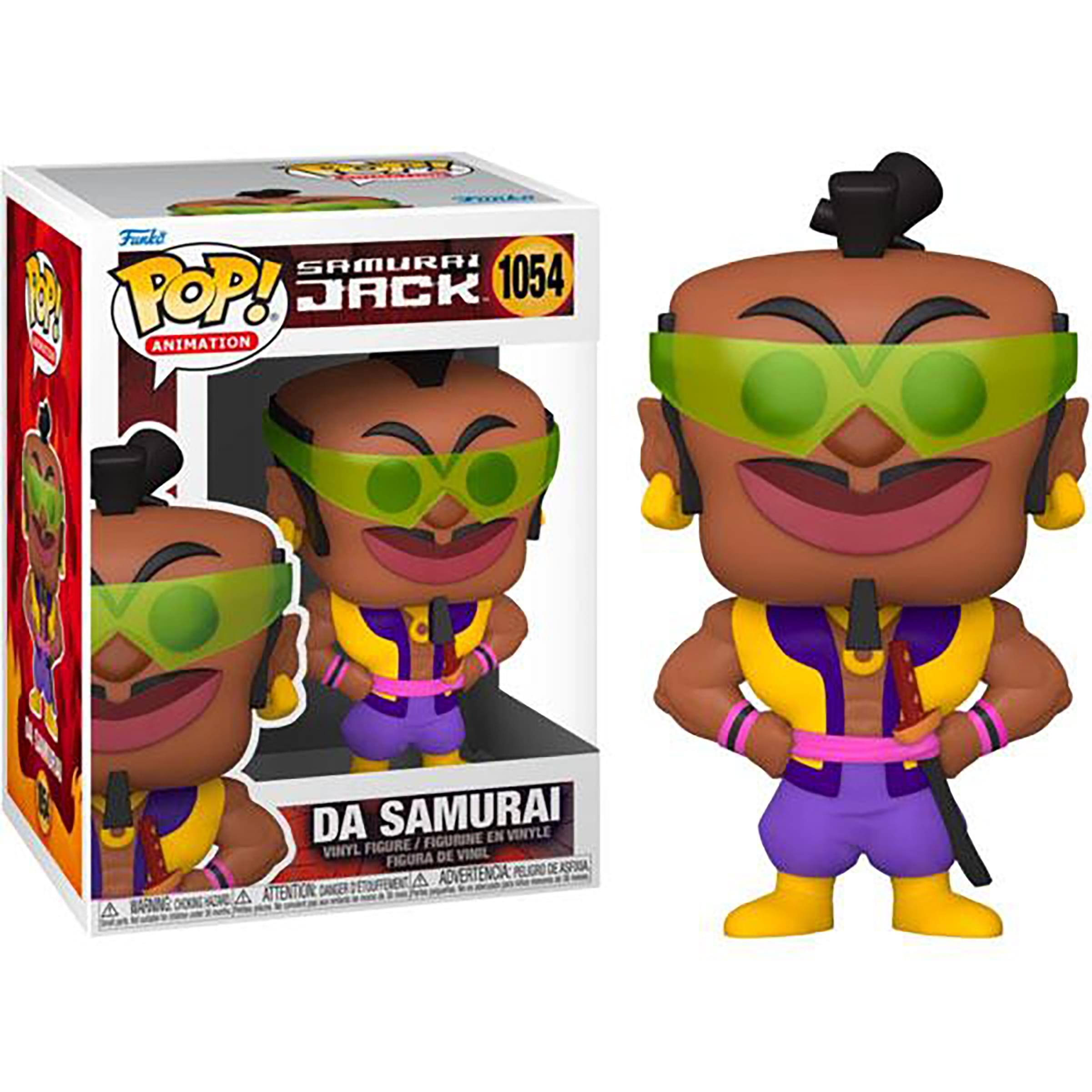 Sure, here is the corrected and grouped text:

---

**Funko POP! Animation**

**Samurai Jack 1054**

**Da Samurai**

**Vinyl Figure / Figurine en Vinyle / Figura de Vinilo**

**Warning: Choking Hazard - Small Parts. Not for children under 3 years.**

**Attention: Danger de suffocation - Petits morceaux. Ne convient pas aux enfants de moins de 3 ans.**

**Advertencia: Peligro de asfixia - Piezas pequeñas. No es adecuado para niños menores de 3 años.**

---