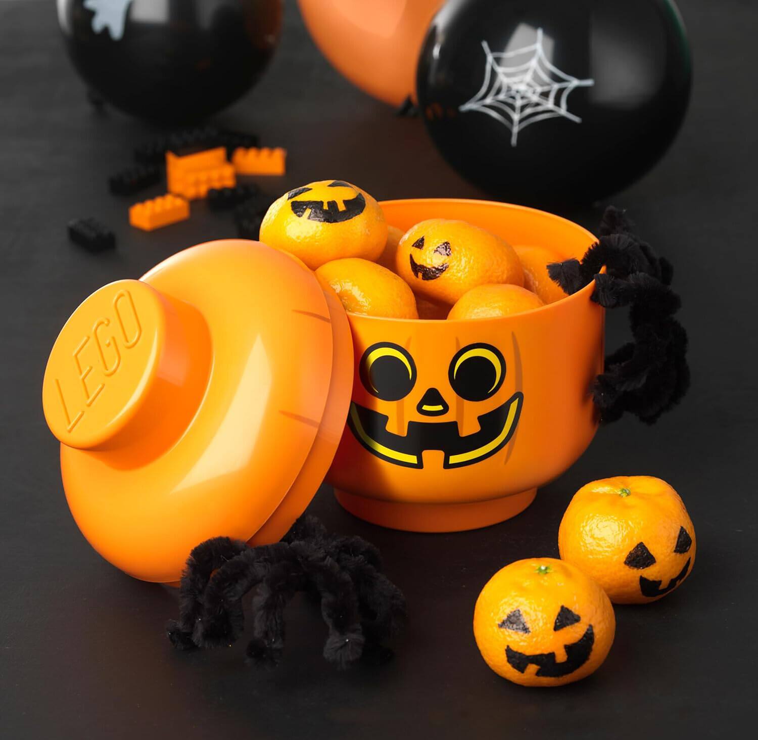 Alt View 2. Room Copenhagen - LEGO Large Stackable Storage Head, Pumpkin   - COLLECTIBLES - Multicolor.