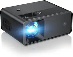Front. COQOOL - Mini Projector - 1080P Full HD Home Theater Video Projector, 200" Display, Portable, Multiple Devices Compatibility - White.