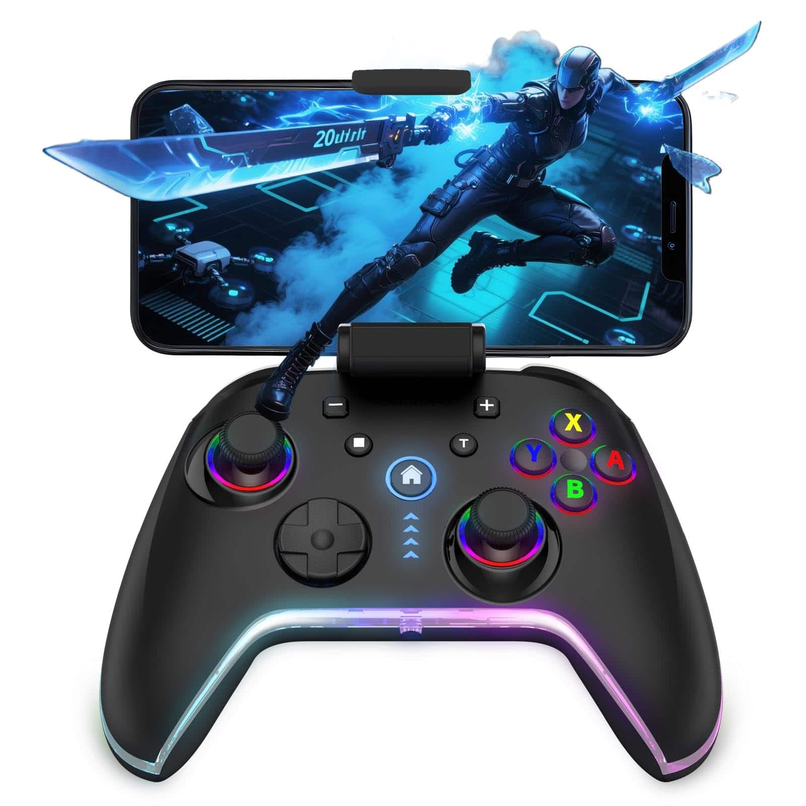 Reds Spade - Wireless Mobile Game Controller For Ios iphone android cell Phone switch laptop Gaming Gamepad With Phone - Black-New